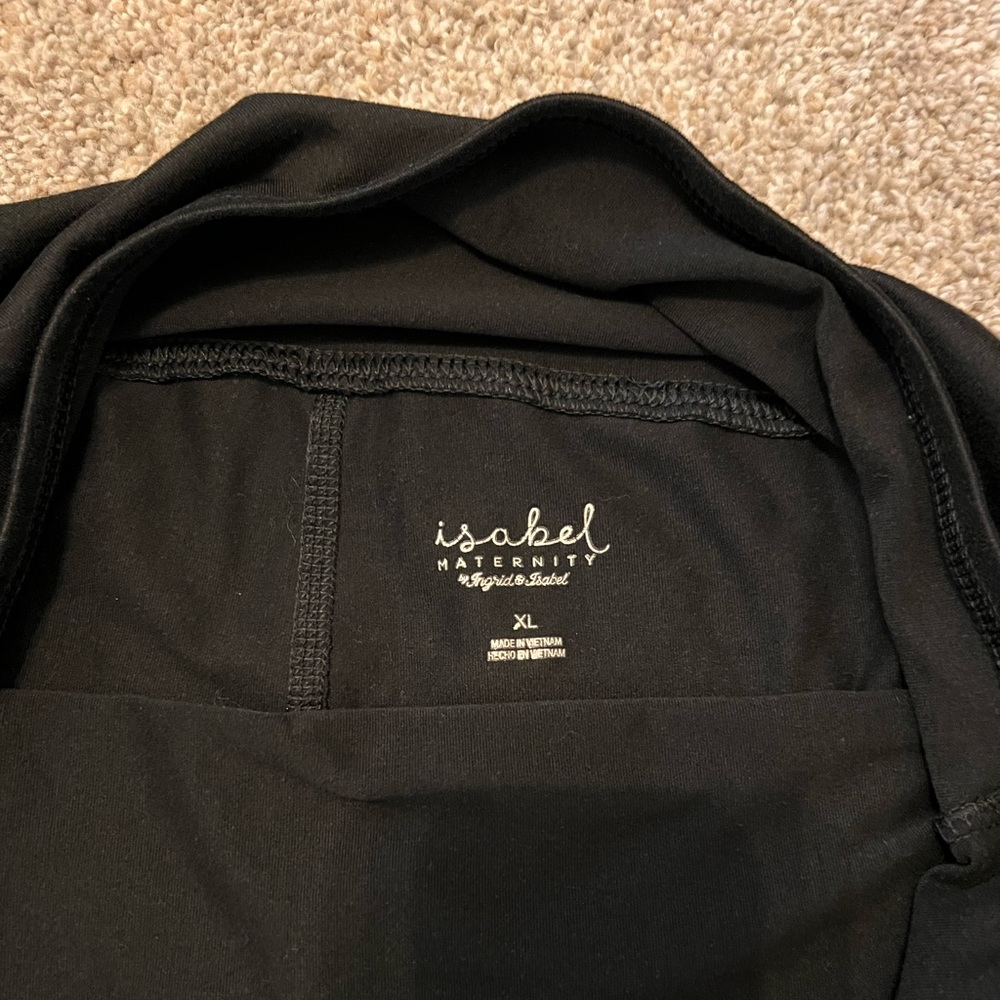 Buttery Soft Isabel Black Maternity Leggings XL